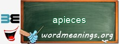 WordMeaning blackboard for apieces
